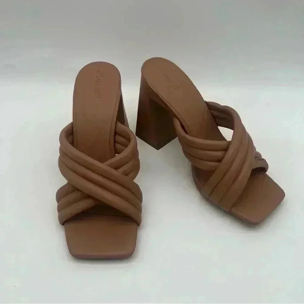 ABOUND Women's Pearl Cross Band Sandal Tan Camel